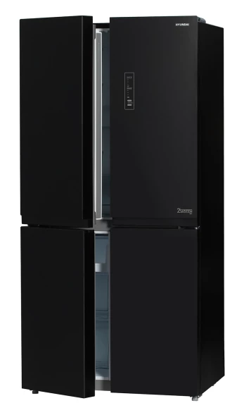 Холодильник Hyundai CM5005F 3-хкамерн. черное стекло инвертер