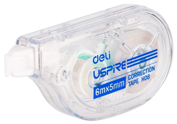 Лента коррект. Deli EH08 6мх5мм ассорти корпус белый блистер