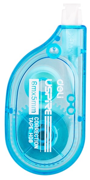 Лента коррект. Deli EH08 6мх5мм ассорти корпус белый блистер