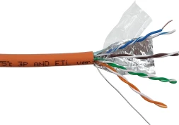 Кабель информационный Lanmaster LAN-5EFTP-HFLT-OR кат.5E FTP 4 пары 24AWG LSZH внутренний 305м оранжевый