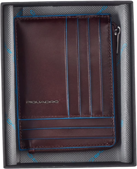 Чехол для кредитных карт Piquadro Blue Square PU1243B2R/MO коричневый натур.кожа