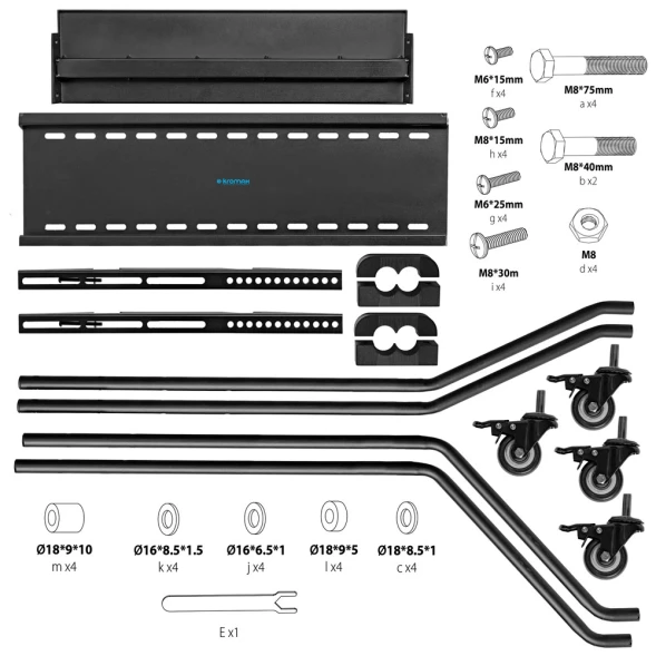 Стойка для телевизора Kromax OMEGA-13 черный 32&amp;quot;-70&amp;quot; макс.50кг напольный