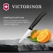 Нож кухонный Victorinox Swiss Classic (6.7403) стальной для овощей лезв.80мм прямая заточка черный