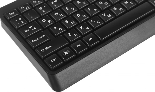 Клавиатура + мышь A4Tech Fstyler F1512 клав:черный мышь:черный USB (F1512 BLACK)