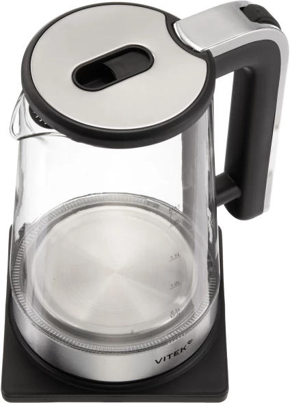 Чайник электрический Vitek VT-WK1073 2.2л. 1800Вт черный/серебристый корпус: стекло