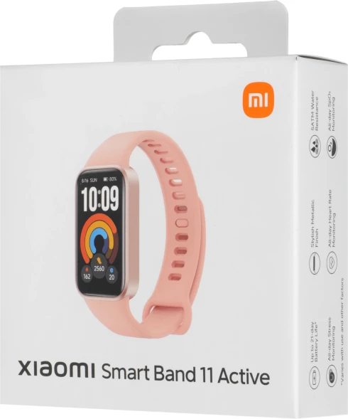 Фитнес-трекер Xiaomi Smart Band 11 Active TFT корп.:розовый рем.:розовый (BHR09AGGL)