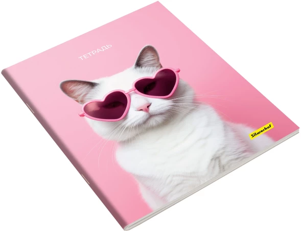 Набор тетрадей Silwerhof 48л. клет. A5 Нежность 4диз. мел.карт. вод.лак скрепка (упак.:4шт)