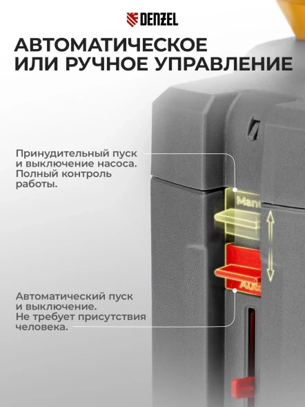 Насос дренажный Denzel DPХ450 450Вт 9000л/час центробежный (97325)