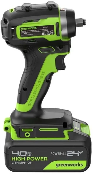Гайковерт Greenworks G24IW200 аккум. патрон:квад.3/8&amp;quot; (3803607CUB)
