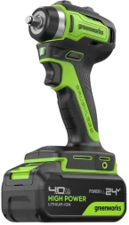 Гайковерт Greenworks G24IW200 аккум. патрон:квад.3/8&amp;quot; (3803607CUB)