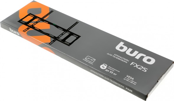 Кронштейн для телевизора Buro FX2S черный 40&amp;quot;-90&amp;quot; макс.55кг настенный фиксированный
