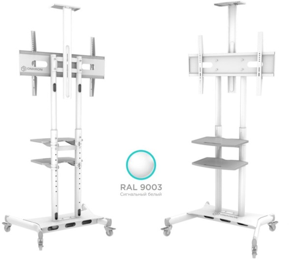 Подставка для телевизора Onkron TS1552 белый 40&amp;quot;-70&amp;quot; макс.60.5кг напольный мобильный