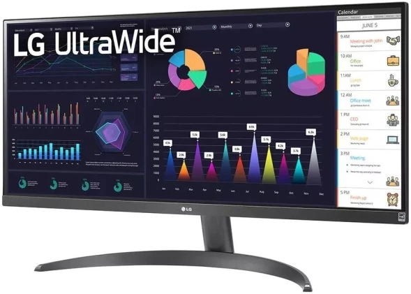 Монитор LG 29&amp;quot; UltraWide 29WQ500-B черный IPS LED 21:9 HDMI матовая 1000:1 250cd 178гр/178гр 2560x1080 100Hz FreeSync DP FHD 4.5кг