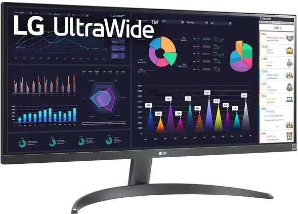 Монитор LG 29&amp;quot; UltraWide 29WQ500-B черный IPS LED 21:9 HDMI матовая 1000:1 250cd 178гр/178гр 2560x1080 100Hz FreeSync DP FHD 4.5кг