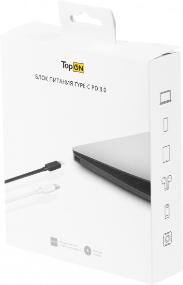 Блок питания TopON TOP-MI65-WHITE автоматический 65W 5V-20.3V 3.25A от бытовой электросети