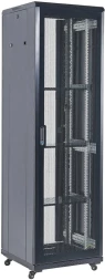 Шкаф коммутационный Rexant (04-1866-232) напольный 18U 600x600мм пер.дв.перфор. 800кг черный 230град. 988мм IP20 сталь
