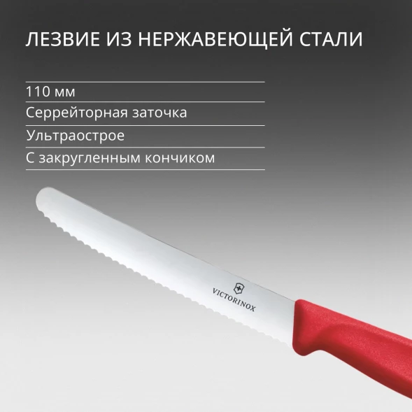 Набор ножей Victorinox Swiss Classic 6.7831.2C1 компл.:2предм. красный европодвес