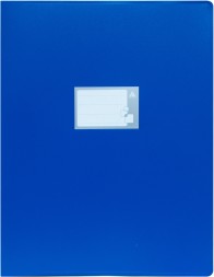 Папка на 4-х кольцах Бюрократ -0827VA3BLU A3 верт. пластик 0.8мм кор.27мм синий