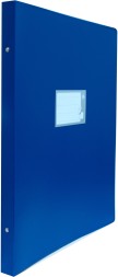Папка на 4-х кольцах Бюрократ -0827VA3BLU A3 верт. пластик 0.8мм кор.27мм синий