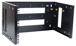 Кронштейн телекоммуникационный ЦМО КНО-М-6U-9005 настен. регул.глуб. 6U 19&amp;quot; 450мм нагр.:30кг черный (упак.:1шт)