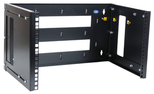 Кронштейн телекоммуникационный ЦМО КНО-М-6U-9005 настен. регул.глуб. 6U 19&amp;quot; 450мм нагр.:30кг черный (упак.:1шт)