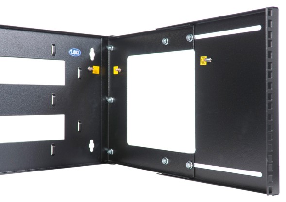Кронштейн телекоммуникационный ЦМО КНО-М-6U-9005 настен. регул.глуб. 6U 19&amp;quot; 450мм нагр.:30кг черный (упак.:1шт)