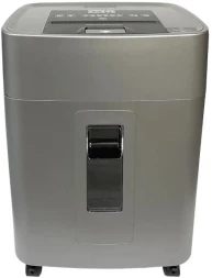 Шредер Office Kit SA375 серый/черный с автоподачей (секр.P-4) фрагменты 375лист. 42лтр. скрепки скобы пл.карты CD