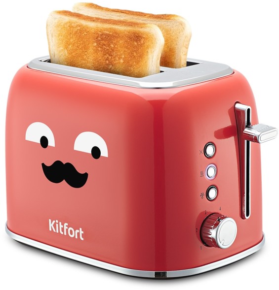 Тостер Kitfort КТ-6218-1 870Вт красный