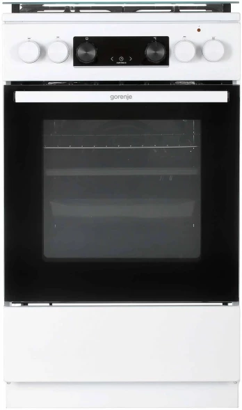Плита Комбинированная Gorenje GK5C40WF белый (стеклянная крышка) реш.чугун