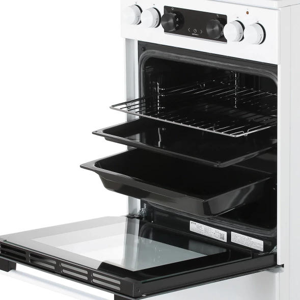Плита Комбинированная Gorenje GK5C40WF белый (стеклянная крышка) реш.чугун