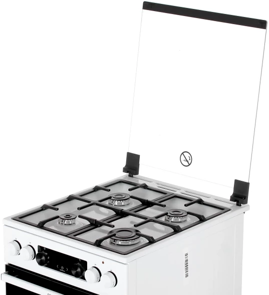 Плита Комбинированная Gorenje GK5C40WF белый (стеклянная крышка) реш.чугун