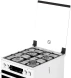 Плита Комбинированная Gorenje GK5C40WF белый (стеклянная крышка) реш.чугун