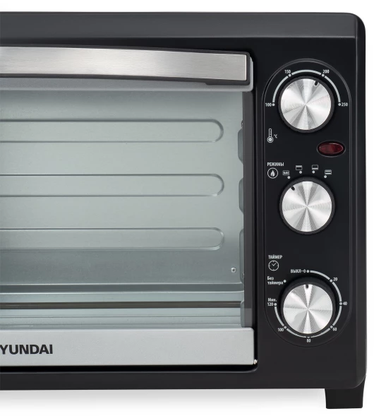 Мини-печь Hyundai MIO-HY073 26л. 1500Вт серебристый/черный