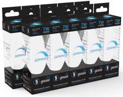 Лампа светодиодная Gauss 103101307-D 7Вт цок.:E14 свеча 150B 6500K св.свеч.бел.хол. (упак.:1шт)