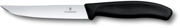 Нож кухонный Victorinox Swiss Classic (6.7903) стальной универсальный для стейка лезв.120мм прямая заточка черный