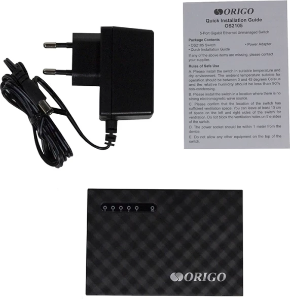 Коммутатор Origo OS2105 OS2105/A2A 5x1Гбит/с неуправляемый