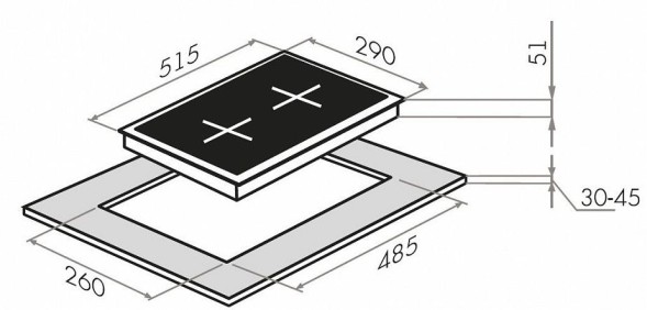 Газовая варочная поверхность Maunfeld EGHG.32.2CW/G белый