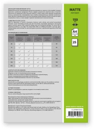 Пленка для ламинирования Cactus 150мкм A4 (25шт) матовая 216x303мм CS-LPMА415025