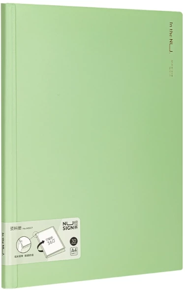Папка с 30 прозр.вклад. Deli Nusign NS517GREEN A4 полипропилен зеленый