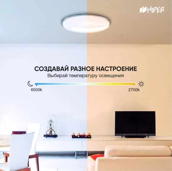 Умный светильник Hiper IOT Light DL772 потолоч. белый (IOT DL772)