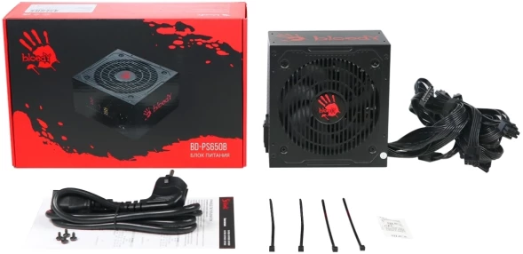 Блок питания Bloody ATX 650W BD-PS650B 80+ bronze (20+4pin) APFC 120mm fan 6xSATA RTL