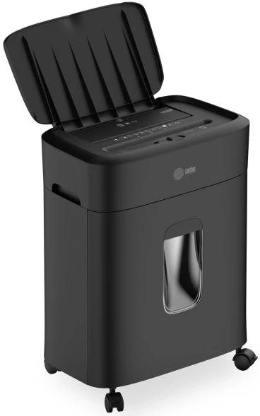 Шредер Cactus CS-SH-D4 черный с автоподачей (секр.P-5) фрагменты 60лист. 15лтр. скрепки скобы пл.карты