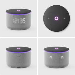 Умная колонка Yandex Станция Мини 3 Про Алиса серый 18W 1.0 BT/Wi-Fi (YNDX-00059GRY)