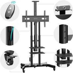 Подставка для телевизора Onkron TS1881 Elift черный 50&amp;quot;-86&amp;quot; макс.90кг напольный наклон