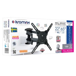Кронштейн для телевизора Kromax OPTIMA-407 серый 22&amp;quot;-65&amp;quot; макс.45кг настенный поворот и наклон