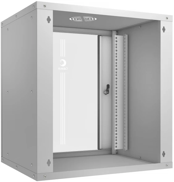 Шкаф коммутационный Cabeus (WSC-05D-12U55/45) настенный 12U 550x450мм пер.дв.стекл 30кг серый 340мм 17кг 220град. 590мм IP20 сталь