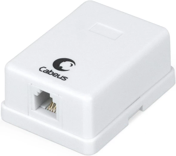 Розетка Cabeus WS-6P4C-TEL-1 телеф. RJ12 1 бел.