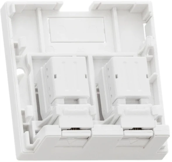 Розетка Nikomax NMC-WO2UD2-FT-ST-WT информ. Keystone RJ45 2 кат.5E UTP бел.