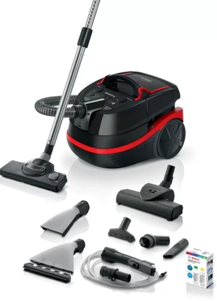 Пылесос Bosch Serie 4 BWD421POW 2100Вт черный/красный