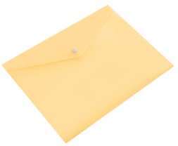 Конверт на кнопке Бюрократ Pastel -PKPAST/YEL A4 пластик 0.18мм желтый